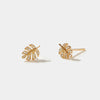 Monstera Leaf Diamond Studs