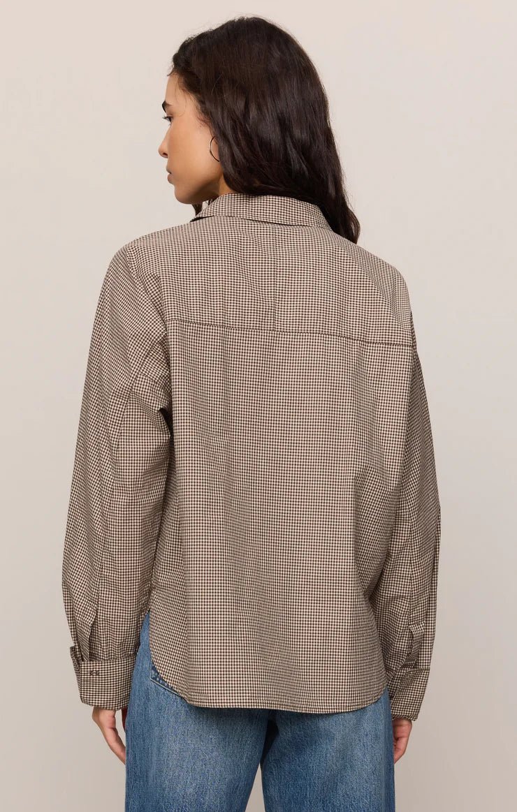 Z SupplyOn Duty Gingham Button UpTops