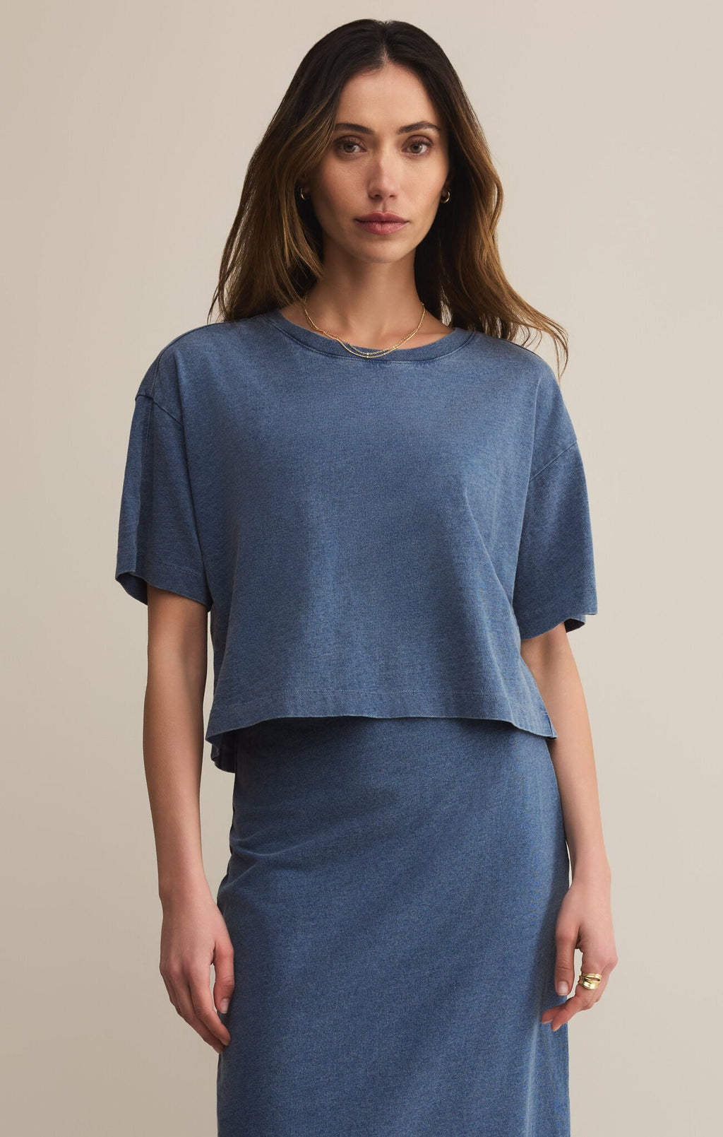 Z SupplyOn The Go Jersey Denim TeeTee Shirt