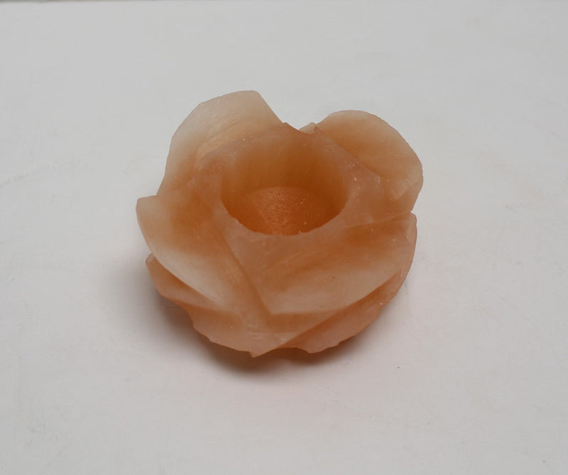 Orange Selenite Flower Candle Holders - Driftwood Maui & Home By Driftwood