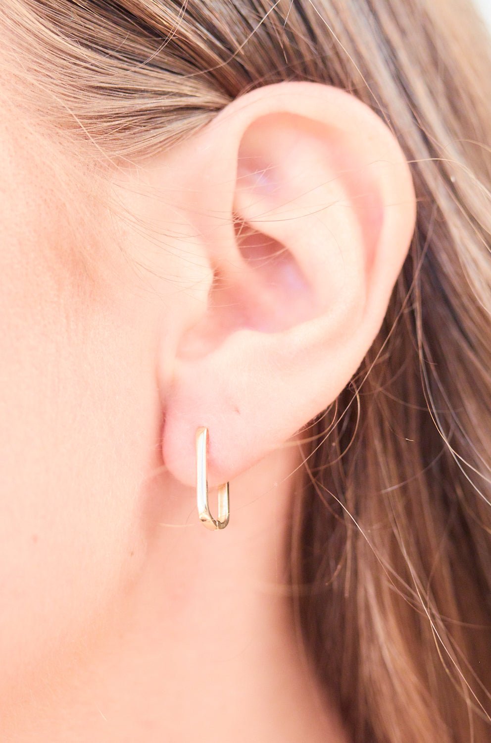 Oval Hoop Earring