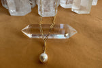 Ella May MauiPaperclip Pearl Drop NecklaceNecklaces