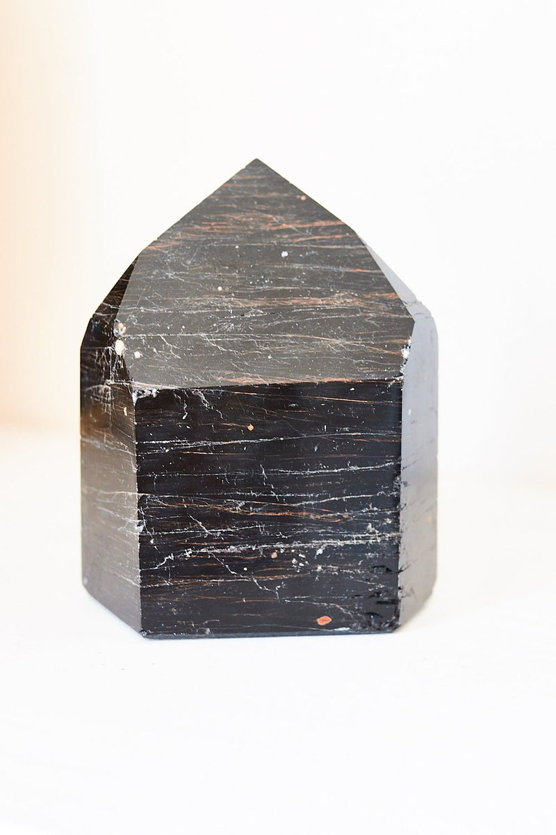 Polished Black Tourmaline Point