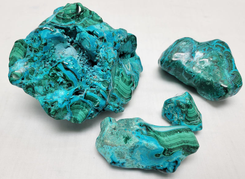 Polished Chrysocolla Malachite Free Form