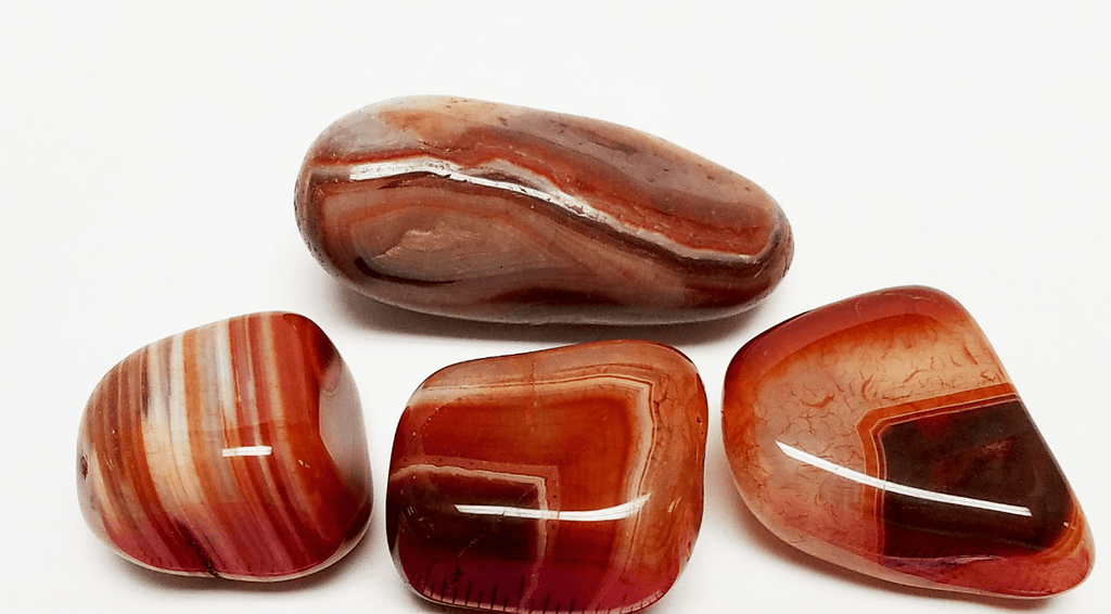 Polished Red Banded Agate Pebbles
