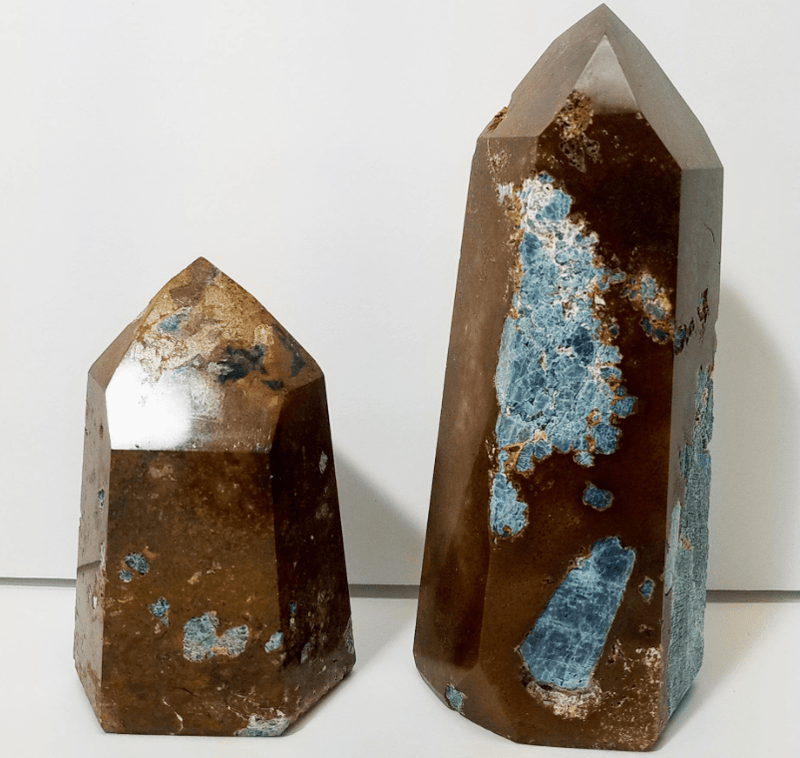 Polished Yellow Jasper With Raw Blue Apatite - Driftwood Maui & Home By Driftwood