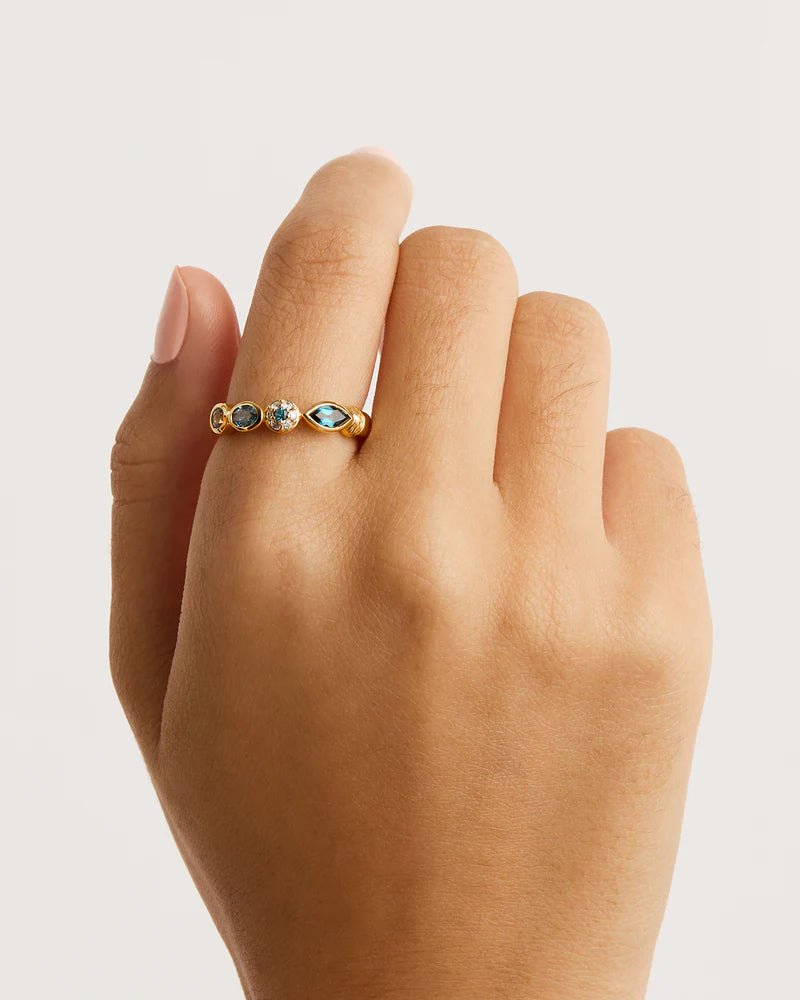 Protection of Eye Topaz Ring