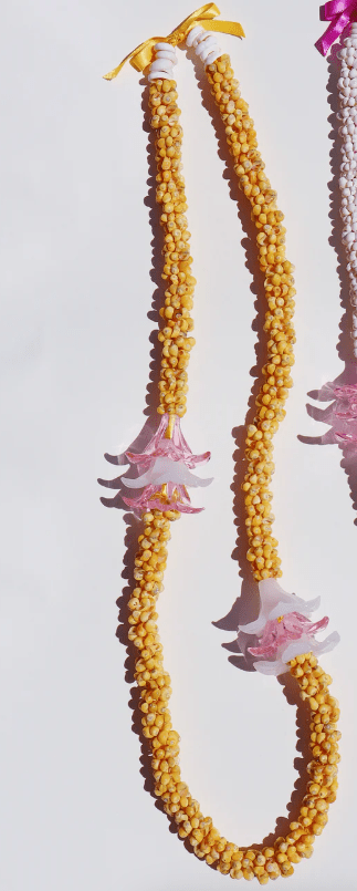Pua Melia "Plumeria" Glass Lei