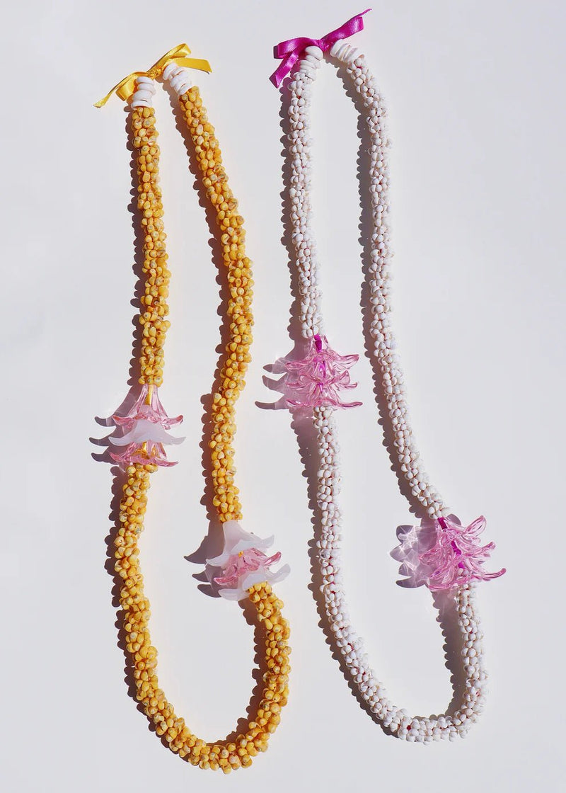 Pua Melia "Plumeria" Glass Lei
