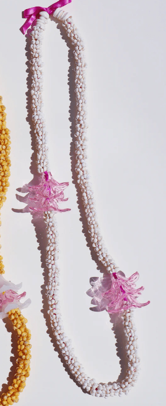 Pua Melia "Plumeria" Glass Lei