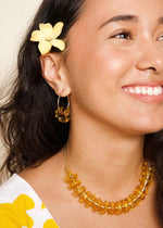 Puakenikeni Glass Flower Hoops