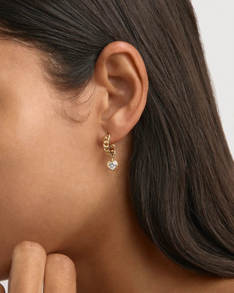 Radiant Heart Curb Hoops