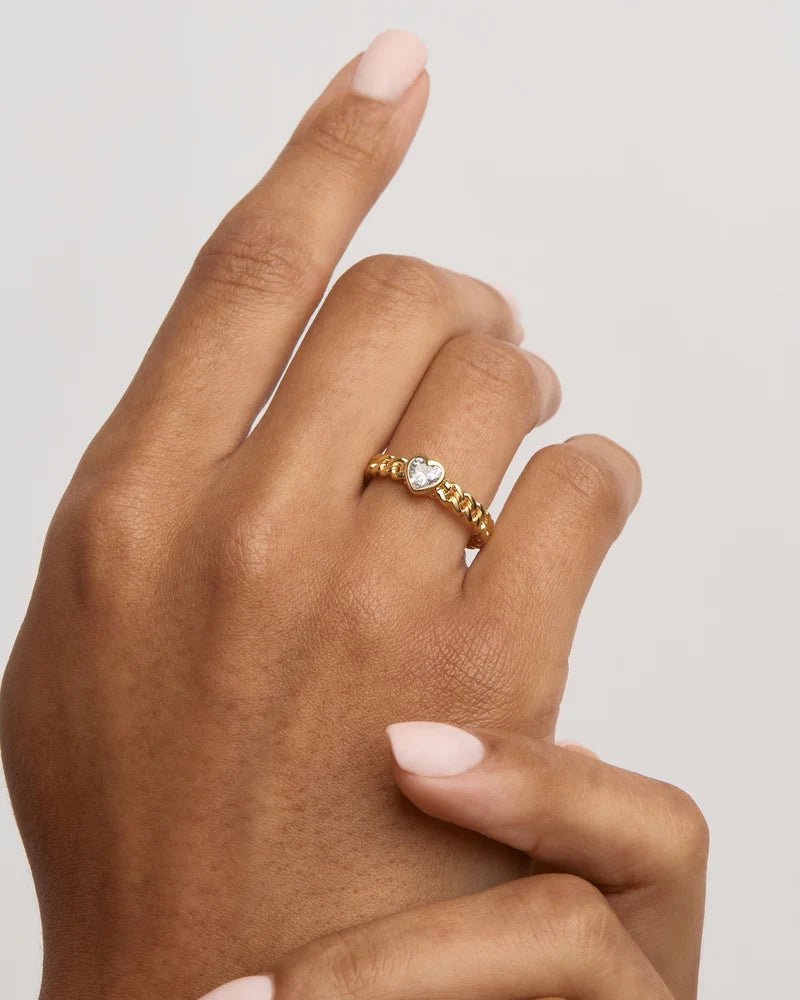 Radiant Heart Engravable Ring