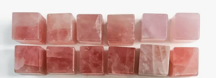 Rose Quartz Gemstone Cube