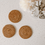 Round Rattan Coaster