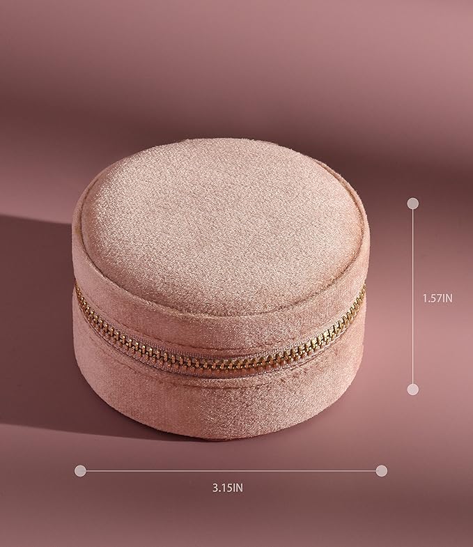 Round Travel Jewelry Case