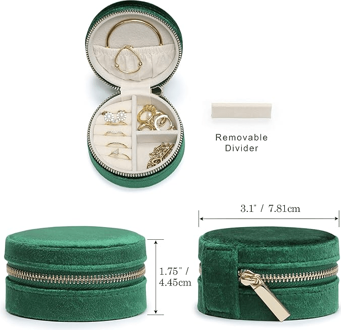 Round Travel Jewelry Case