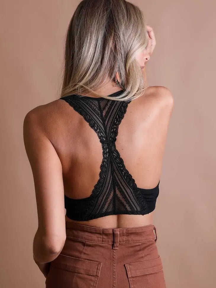 Seamless Front Lace Racerback Bralette - Driftwood Maui & Home By Driftwood