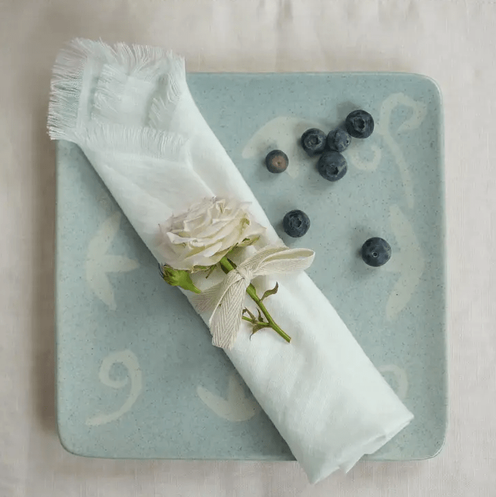 Set of Linen Napkins With Fringe - Driftwood Maui & Home By Driftwood