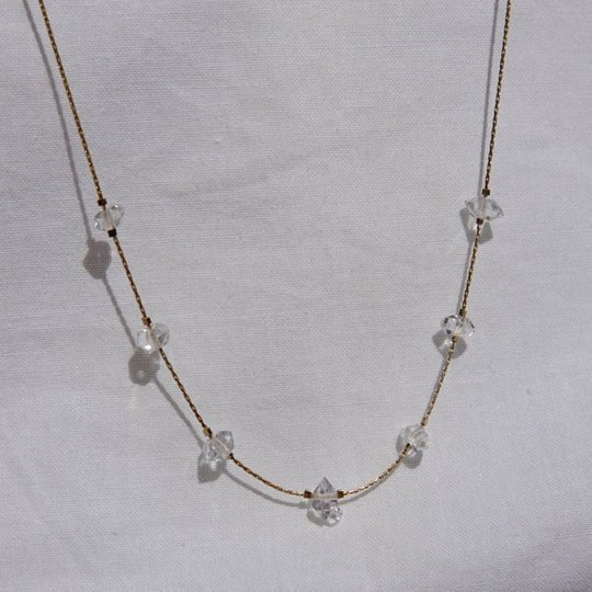 Spaced Partial Quartz Necklace