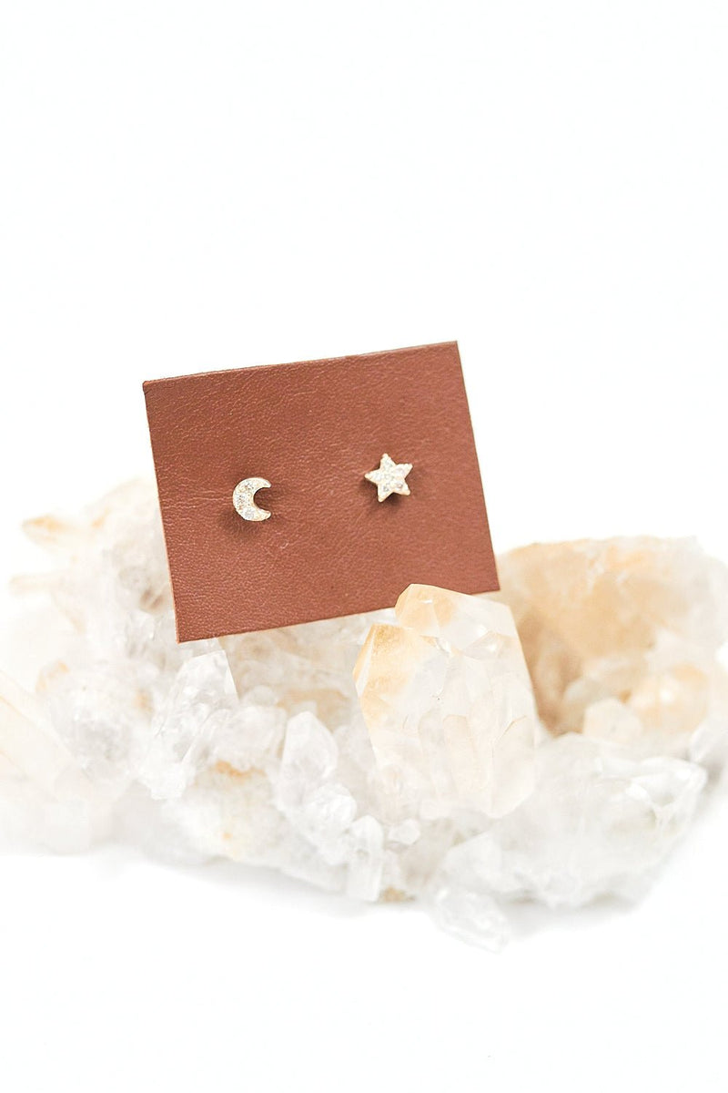 Star Stud Earring With Diamonds