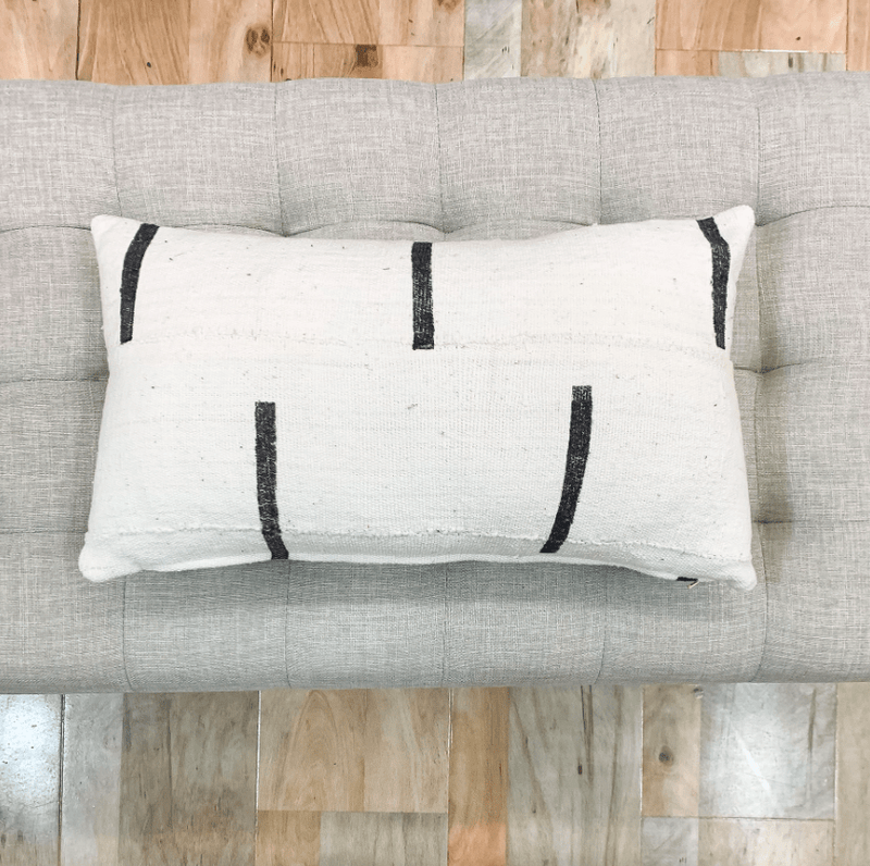Striped Authentic Mud Cloth Pillow - Driftwood Maui & Home By Driftwood