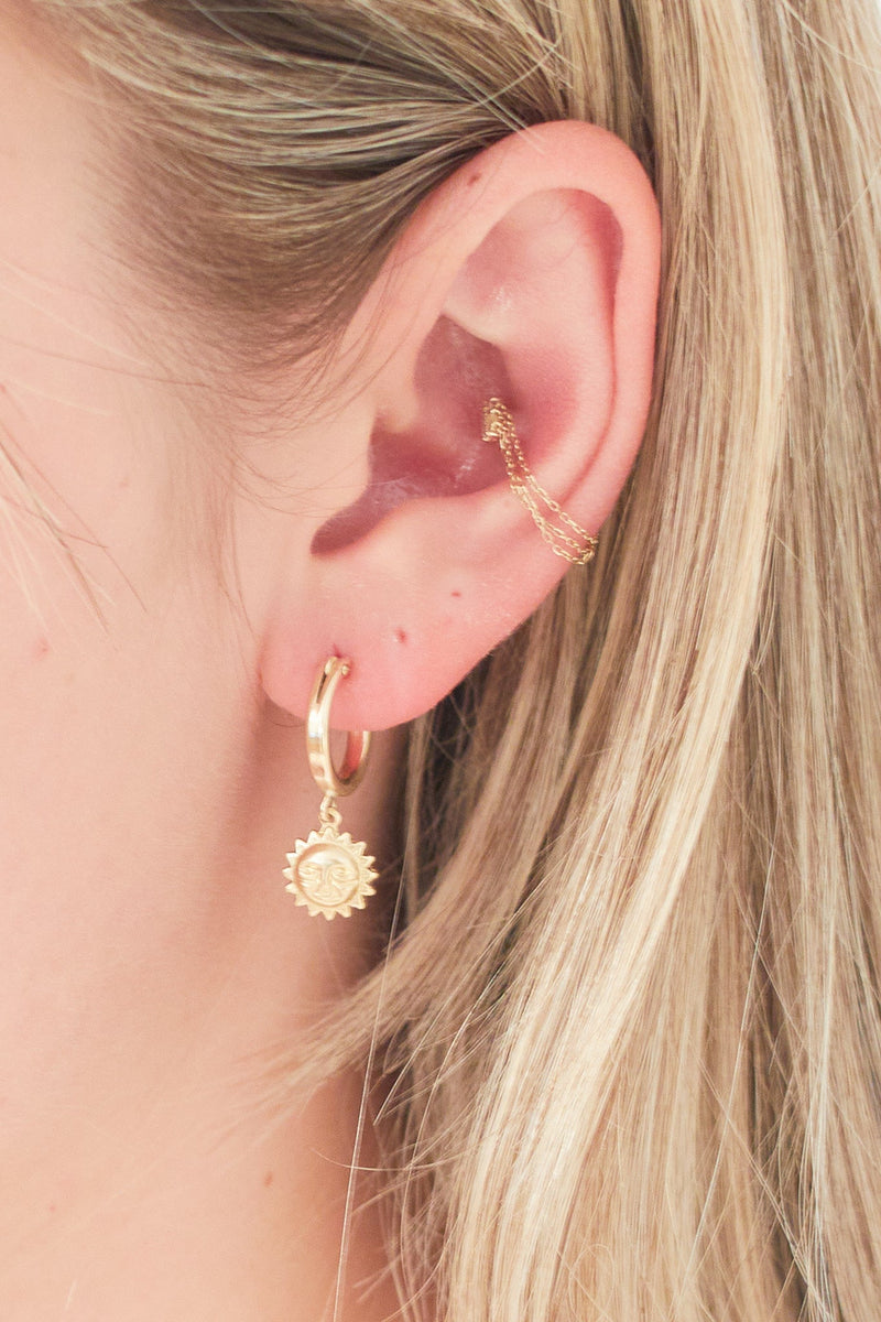 Sun Huggie Earrings