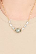 Tahitian Pearl & Keshis With Gold Beads Necklace