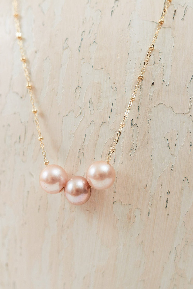 Triple Floating Pearl Necklace - Driftwood Maui & Home By Driftwood