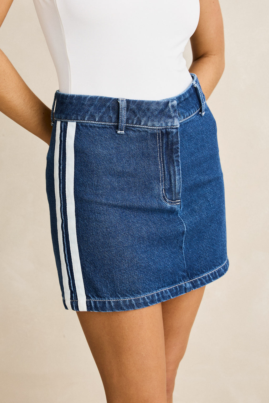 RhythmContrast Denim SkirtSkirts