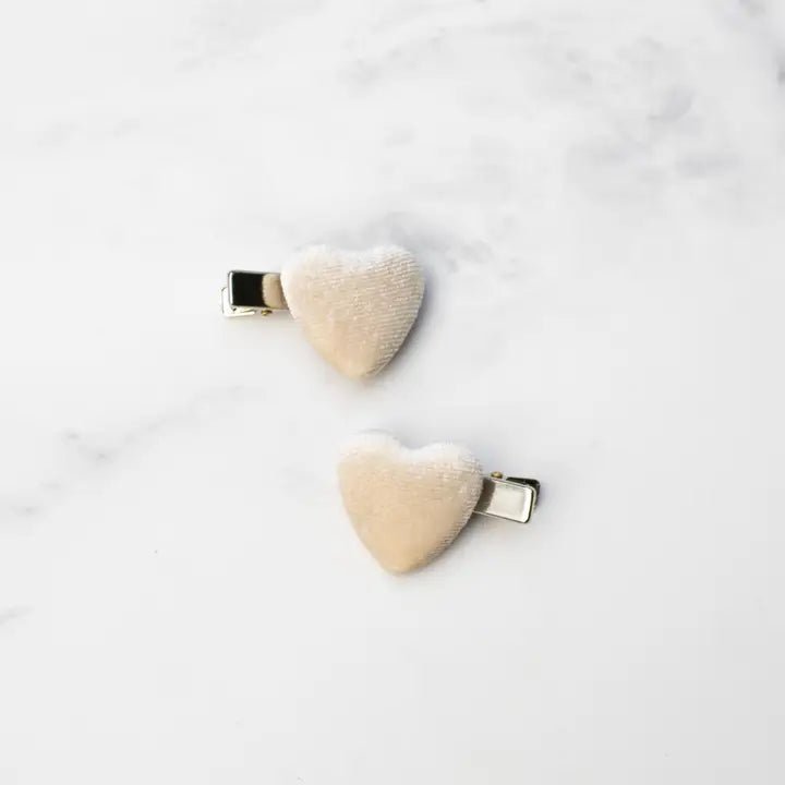 TIEVelvet Heart Hair Pin SetHair Clips