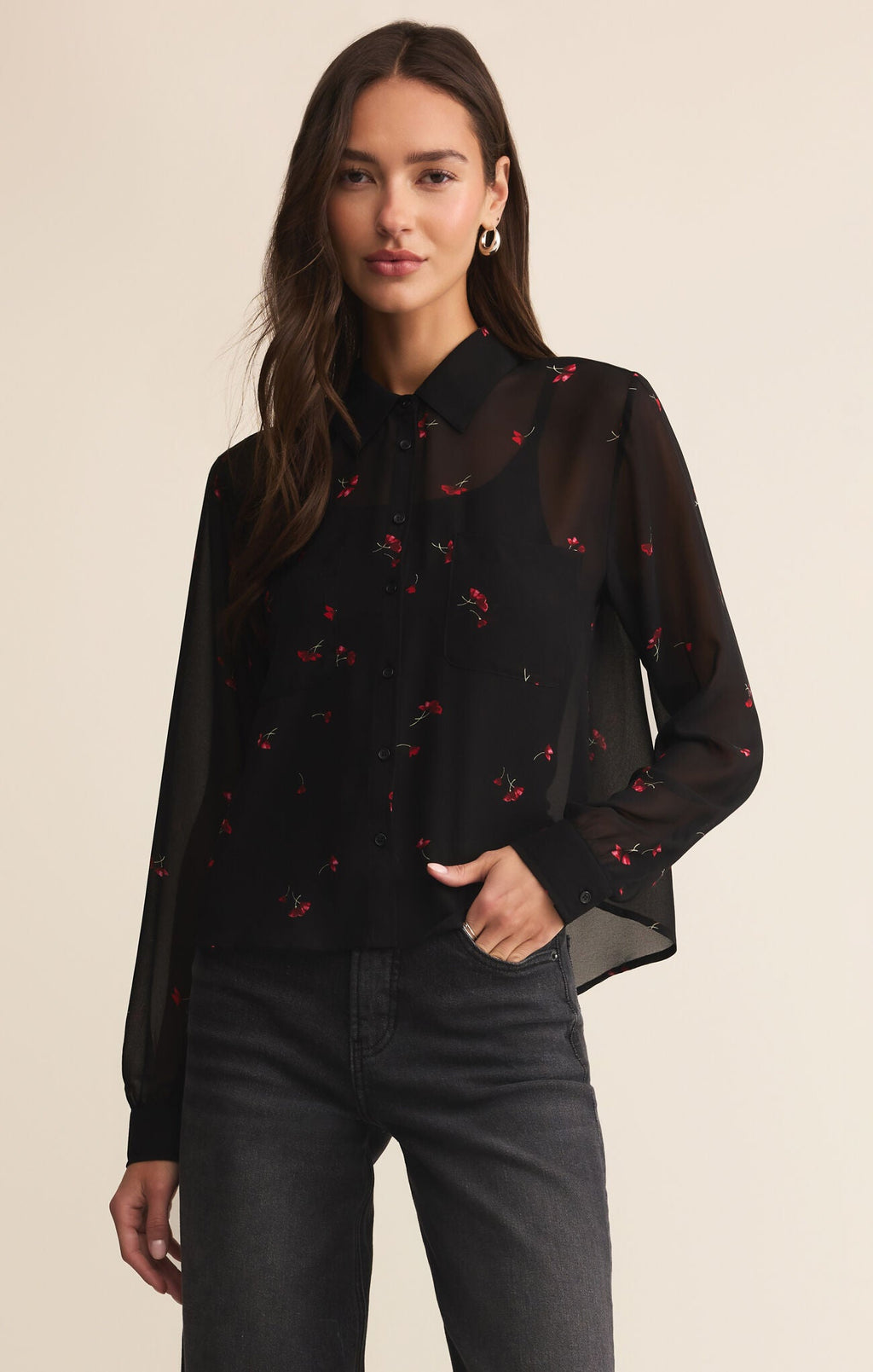 Z SupplyVivienne Rio Floral TopButton Down