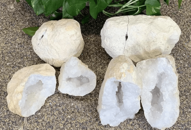 White Quartz Druzy Geode - Driftwood Maui & Home By Driftwood