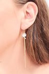 Mini Mother of Pearl Chain Earrings