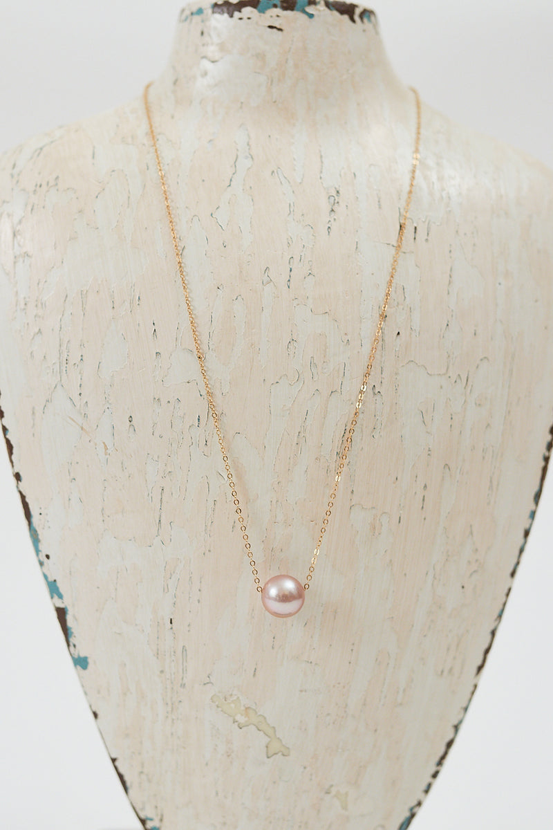14"/ 16"/ 18"  Single Floating Pearl Necklace