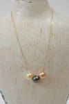 Rainbow Floating Pearl Necklace