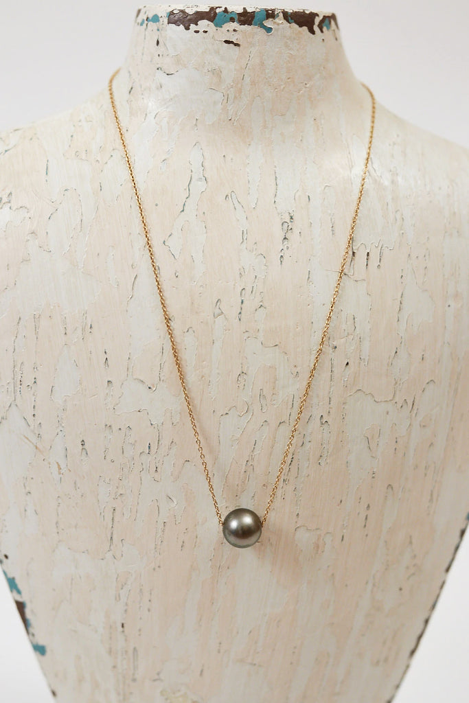 14"/ 16"/ 18"  Single Floating Pearl Necklace