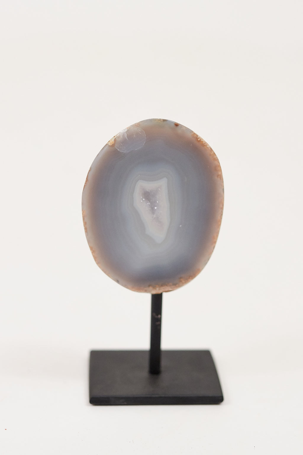 Agate Geode On Metal Stand