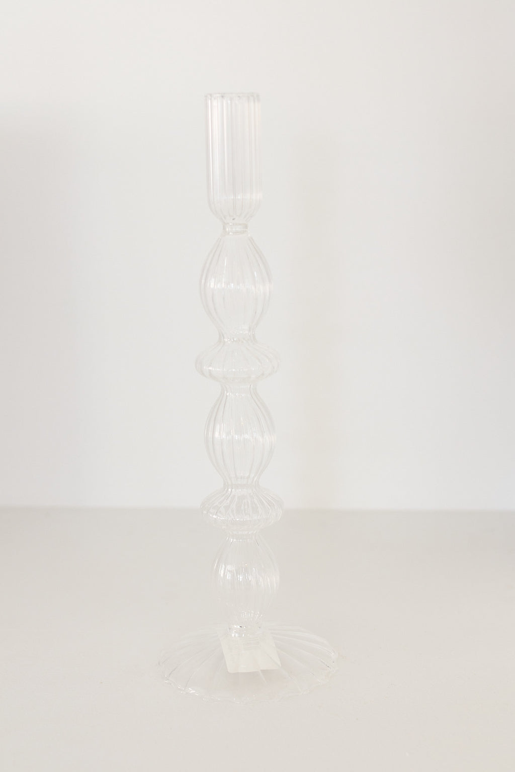 Lace Taper Glass Candlestick Holder