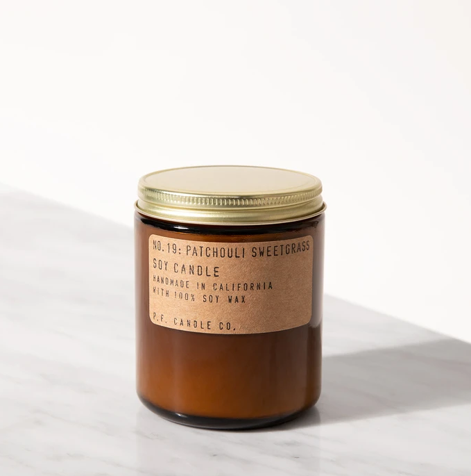 NO. 19: PATCHOULI SWEETGRASS SOY CANDLE