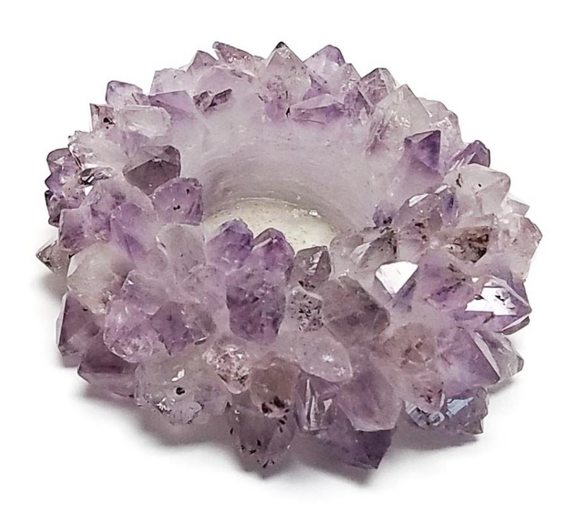 Amethyst Point Candle Holder
