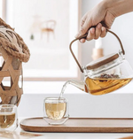 Japanese Style Tea Set With Wood Tray