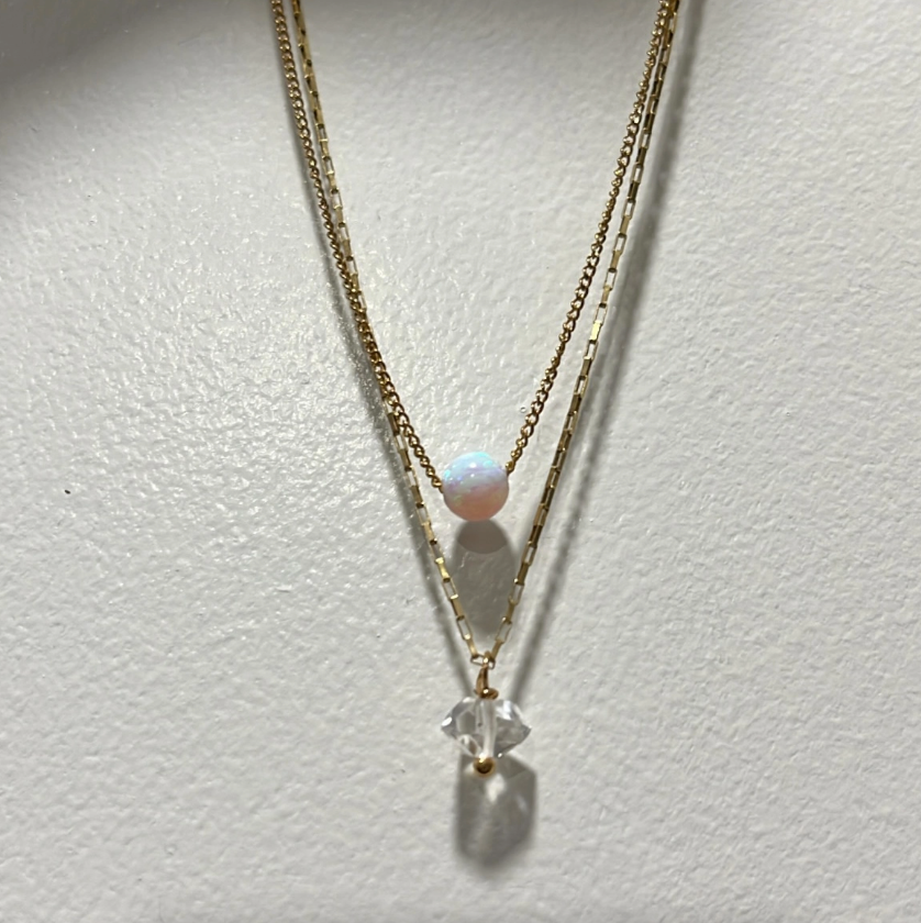 Floating Opal Necklace