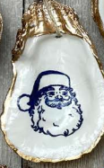 Blue & White Santa