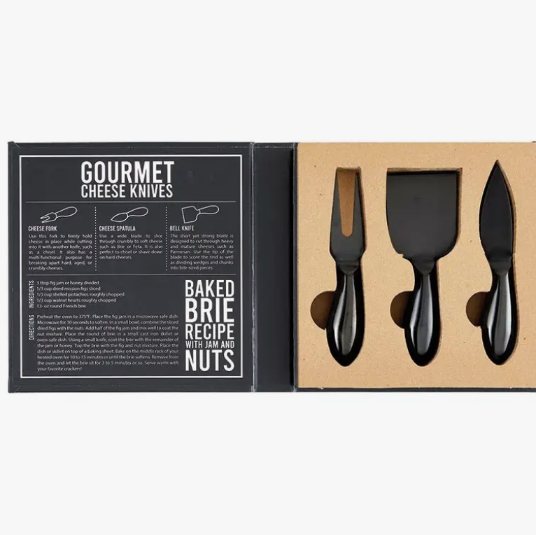 Matte Black Cheese Knives